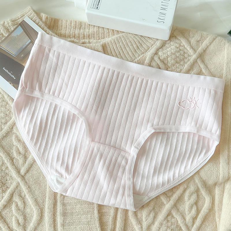 Women's Seamless Japanese Style Mid-Waist Cotton Tummy Control Thong