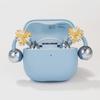 Stylish Crystal Studded Earphone Decor Shimmering Metal & Zircon Ear Clip Jewelry Earpod Accessories for Freeclip1/2