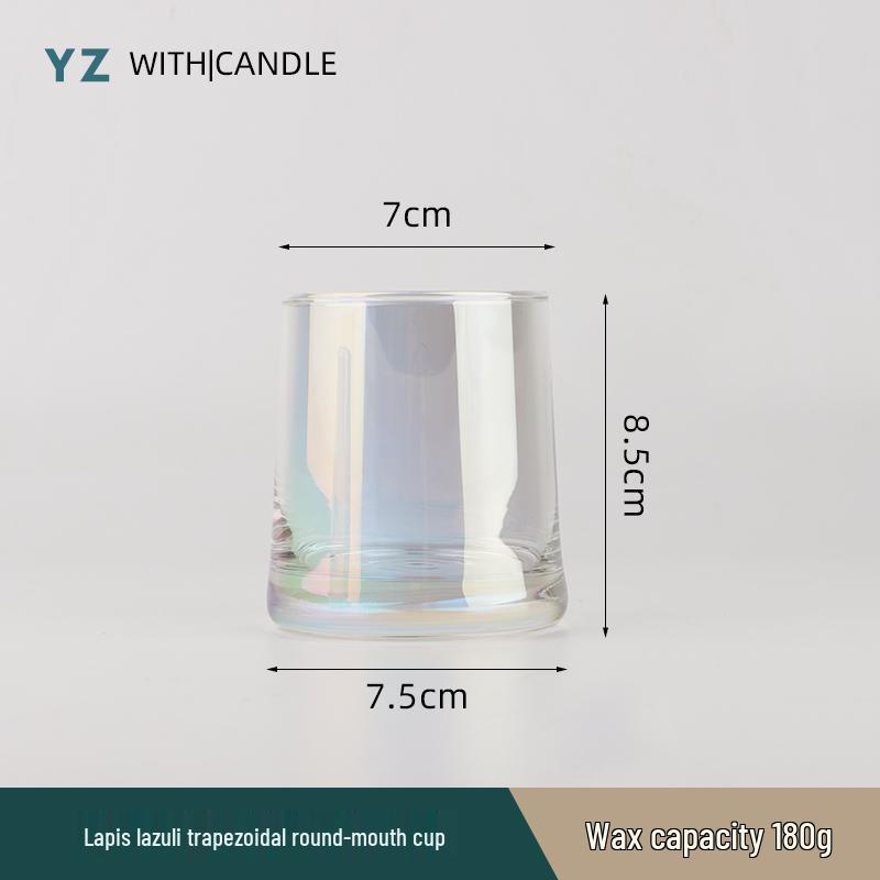 Handmade Frosted Glass Scented Candle Cup - Creative DIY Wax Container