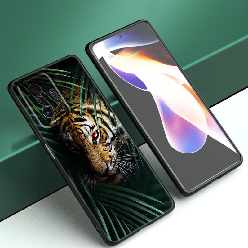 Animal Fox Wolf Flowers Phone Case For Xiaomi Mi A2 8 9 SE Note 10 10T 11 12 Lite 9T 11T 12S 12T Pro A3 6X 12X TPU Black Cover