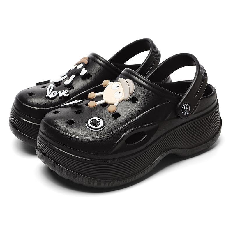 

Сандалии Lucyever Eva на толстой платформе, женские, лето 2024 г., толстые сабо, садовые туфли, женские, с закрытым носком, нескользящие, пляжные шлепанцы 36-37