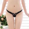 Elegant Butterfly Embroidered Sheer Low-Waist Thong