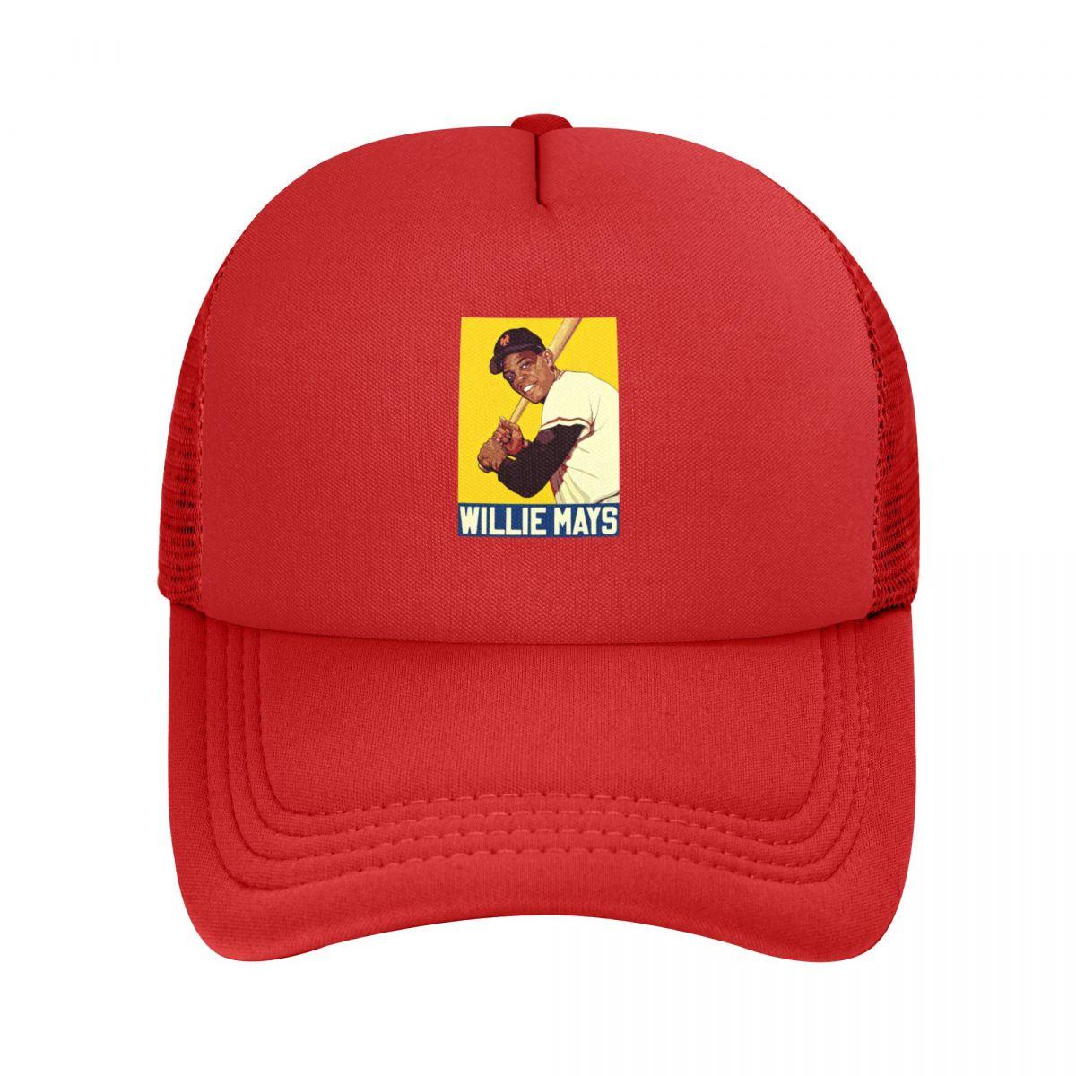 Baseball Caps Willie Mays Vintage Mesh Hats Fashion Adjustable Unisex Hats One Size