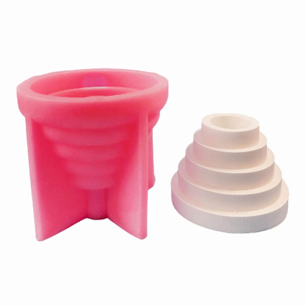 Forma na svíčku Odlitky Formy DIY 3D Silikonová forma Svícník Formy na svíčky Silikonové formy Ruční práce pro svícen