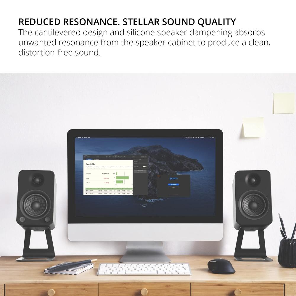 []Kanto Desktop Speaker Stand SE4 Black