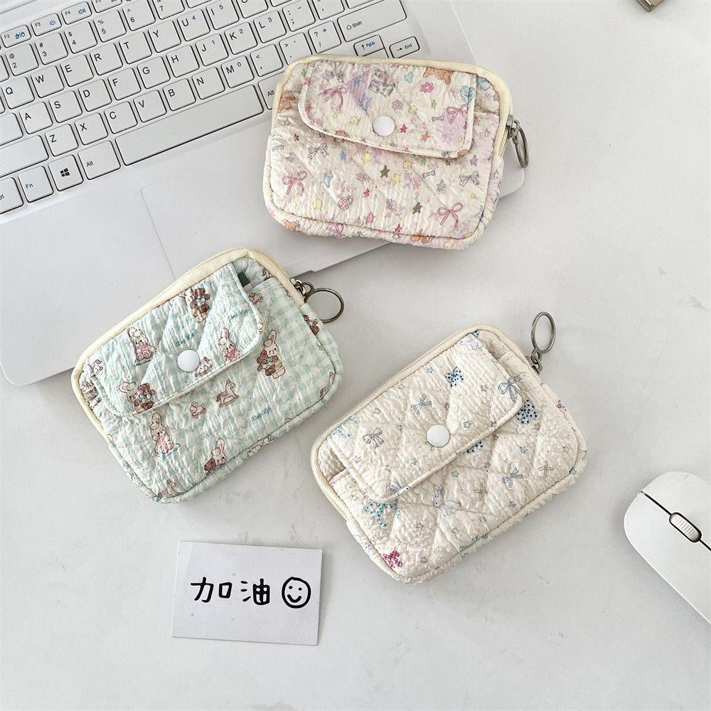 Cartoon Animals Coin Purse Multifunctional Card Quilted Storage Bag Card Hold Portable Cute Quilted Storage Bag