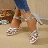 Fashion Summer Cross Strap  Sandals New Fashion Sexy Stiletto Sandals for Women Large Size