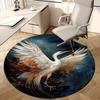 1pc Fantasy Crane Round Carpet Anime Design Office Chair Mat, Non Slip Rug for Home Decor, Gift, Office, Living Room, Bedroom