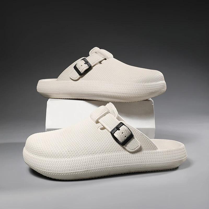 Papuci de casă pentru bărbați EVA Slip On Pantofi casual de mers pentru bărbați Casual Baotou Jumătate papuc Confortabil Moale Sandale de casă