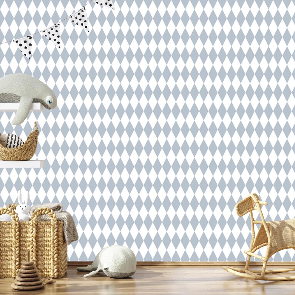 Harlequin Diamonds Wallpaper Light Gray for Living Room and Bedroom 50x1000