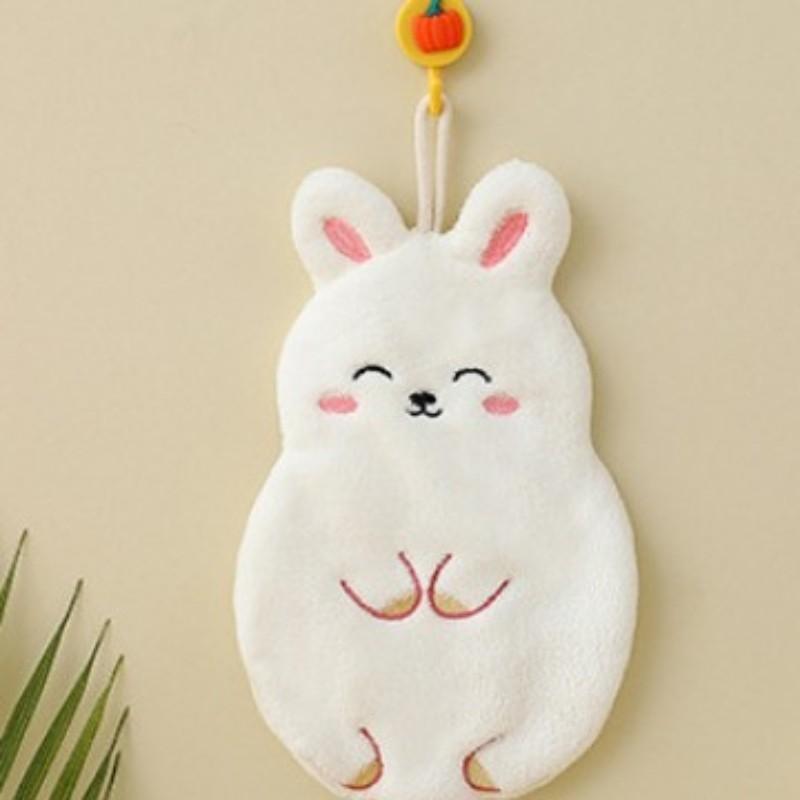Adorable Hand Towels Hanging Cloth Animal Shaped Double Layered Thick Odor Resistant Non Shedding Ideal For Southeast  Asian Bathrooms