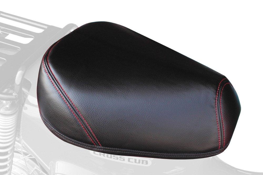 

Special Parts Takegawa Cushion Seat Cover, Black Upholstery with Double Red Stitching, for Cross Cub 50 (AA06), 09-11-0180
