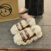Mode Winter Schuhe Damen Clogs Plateau Runde Zehen Loafers Fell Flacher Ausschnitt Lässige Damen Sneaker Mokassin Neu Creepers Bequem S