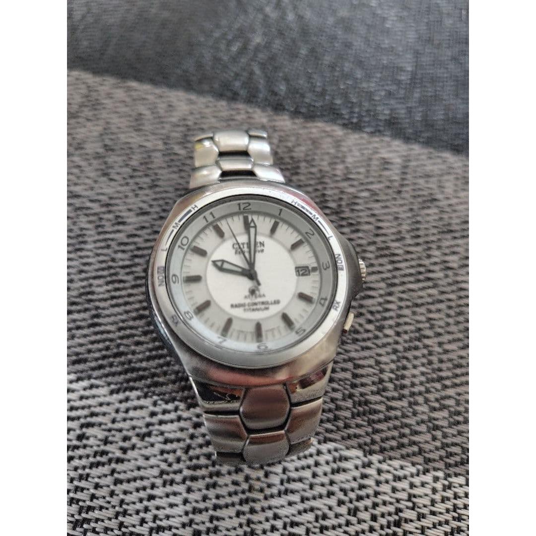 Used Junk CITIZEN Eco-Drive ATTESA radio clock titanium