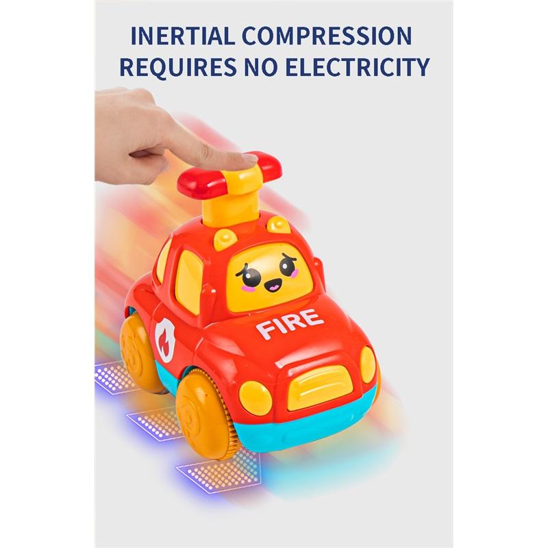 Children Toys Cars Toys for Boys 1 2 3 Ages Cartoon Inertia Press and Go Cars Toys for Kids Pull Back Fire Engine Toy Baby Gifts