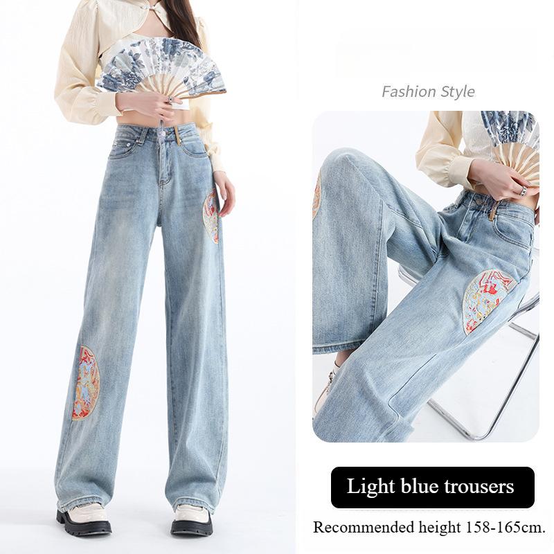 

GMXIA Женские модные повседневные брюки с однотонным принтом и высокой талией и капри XXL синий