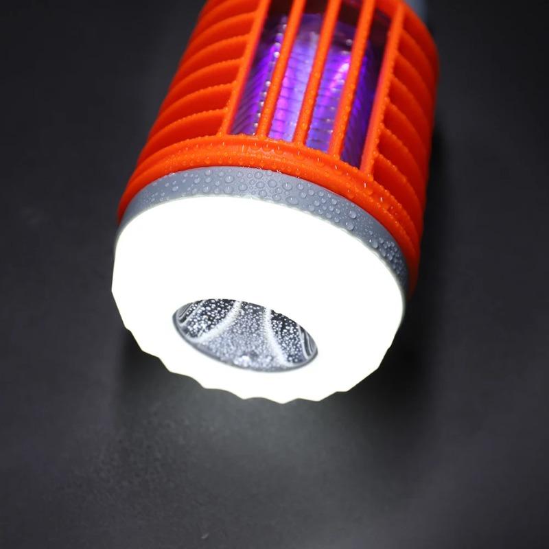 Solar LED Mosquito Killer Lamp Harmless Electric Shock Insect Trap Eco-Friendly Waterproof with Hook for Outdoor Summer Use