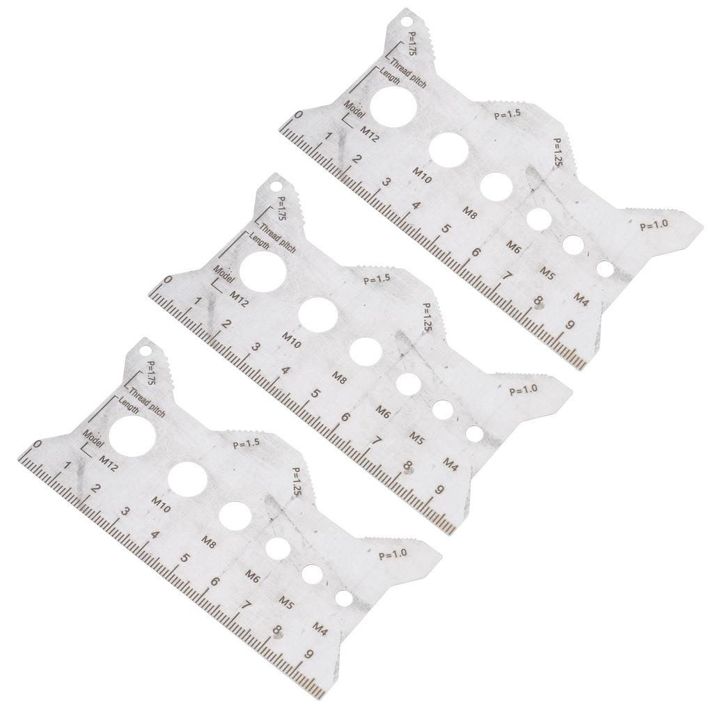 High Accuracy Stainless Steel Thread Pitches Gauge Ruler Double Side Engraved Scale For Precise Industrial Measurement