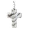 Y2K Retro Sweet And Cool Gradient Crosses Shape Keychain With Soft Plush For Bags Keys Backpacks Stylish Present Choice