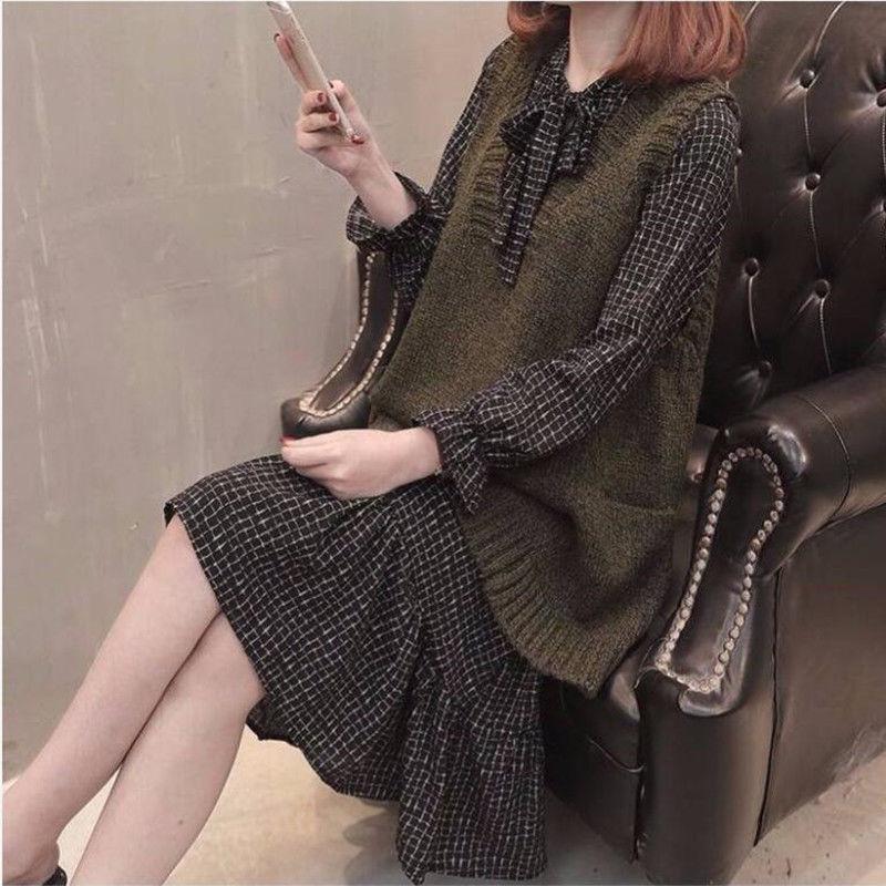 Col en v Lâche A-ligne Pull Gilet Femmes Sans Manches Froncé Couleur Unie Mode Casual Pull Pull Gilet Femme Printemps Automne