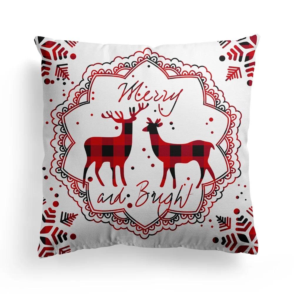 Christmas Themed Pillowcases Car Accessories Office Santa Claus Living Room Sofa Home Pillowcases