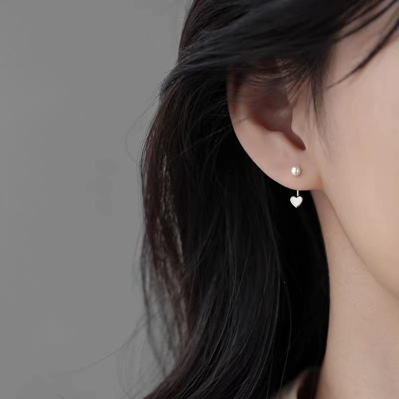 925 Sterling Silver Heart Earrings - Luxury Niche Design for Women