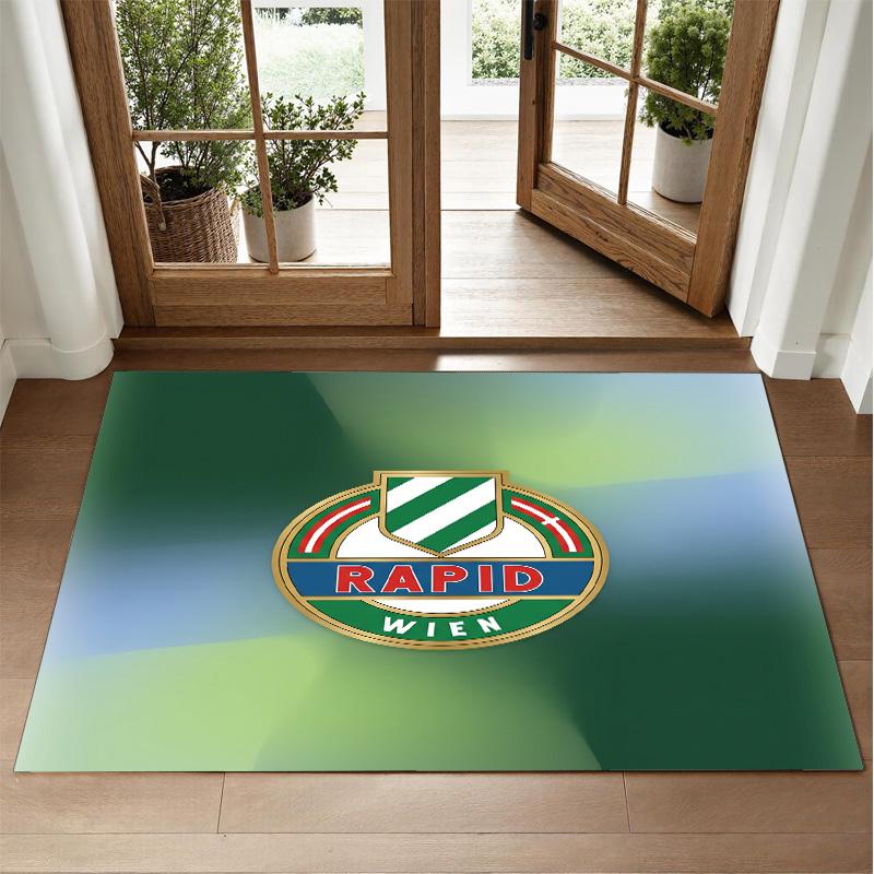 Rapid Wien FC Design Kristall-Samt Teppich Weiche Dekorationsmatte für Schlafzimmer Eingang