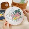 DIY Handmade Embroidery Kit: Blooming Flowers Ribbon, Nordic-Inspired Beginner Material Set, Perfect Gift