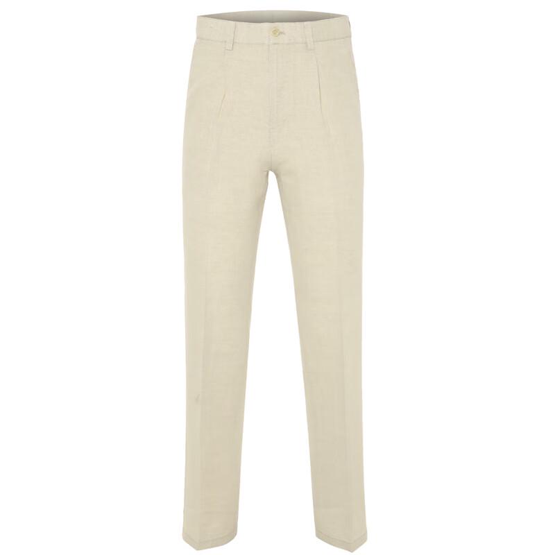 

Men s Linen Blend Straight-Leg Trousers 30