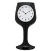 Hometime Veggklokke - Svart Vinglass