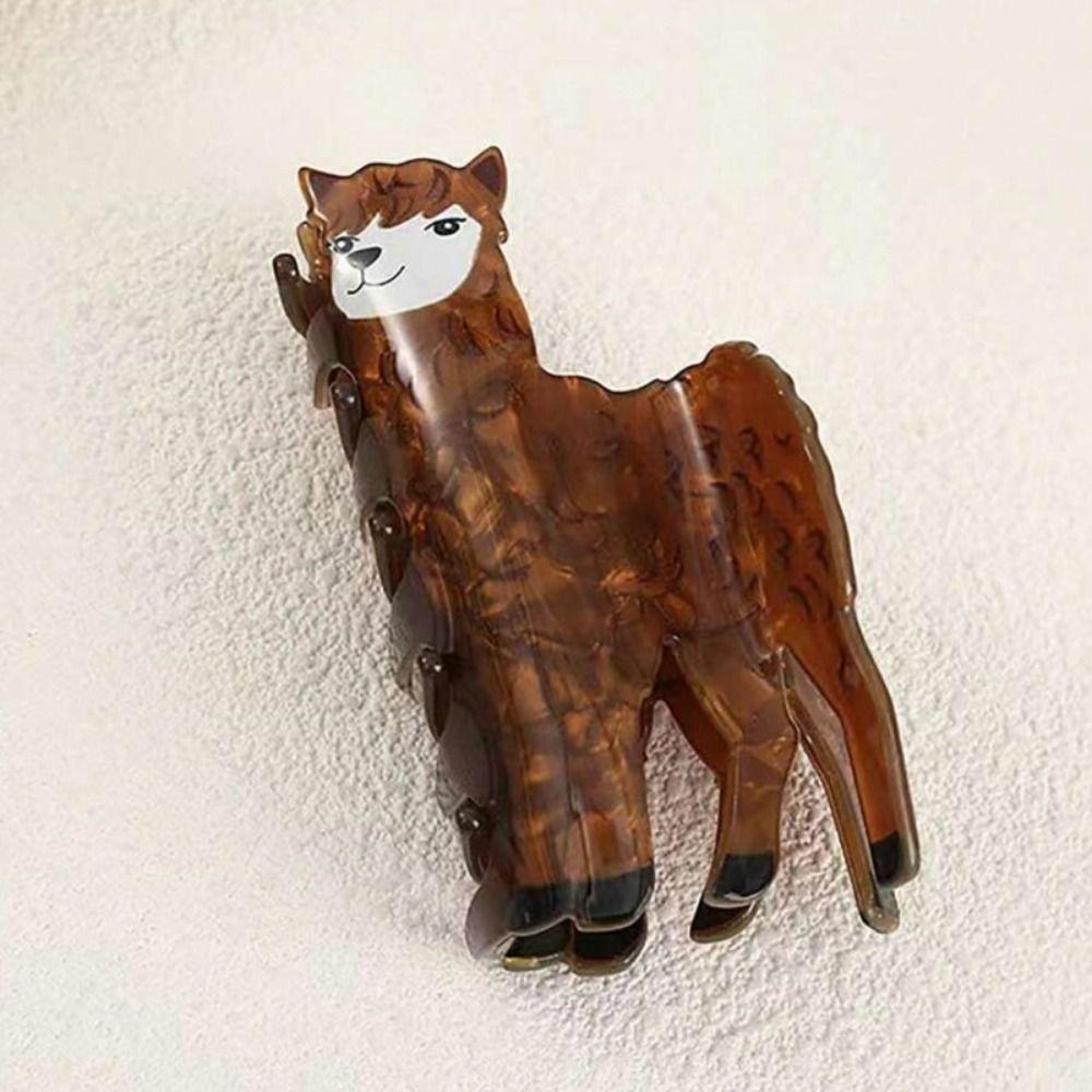 Cartoon Acrylic Claw Clip Squirrel Large Shark Clip Creative Animal Hair Claw  Daily