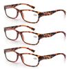 MODFANS 3 Pack Reading Glasses Men,Male Readers Eyeglasses,with Spring Hinges Vintag Square Frame,Good Quality Great Value