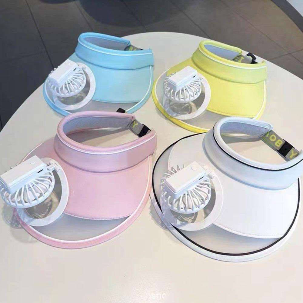 

UV Protection Electric Fan Kids Sun Hat Korean Style Cap Empty Top Hat Children Sun Visor Hat