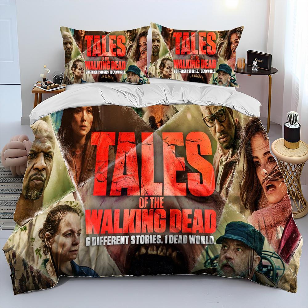 Skräck TV The Walking Dead Lincoln Påslakan Sängkläder Set Påslakan Sängset Täcke Örngott King Queen Storlek Sängkläder Set