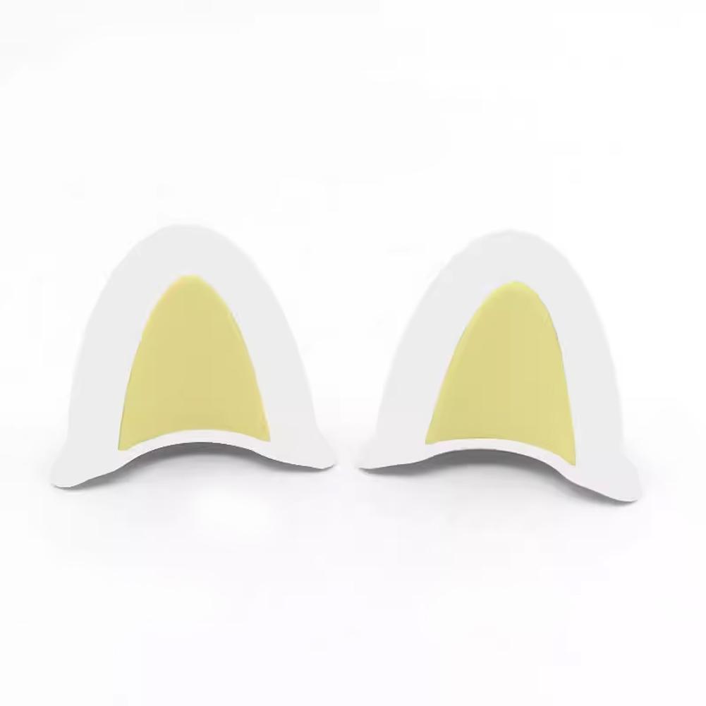 

2 шт. милый мотоциклетный шлем кошачьи уши мотокросс электрический автомобильный шлем аксессуары для вождения стильный шлем украшение #468608 жёлтый/белый