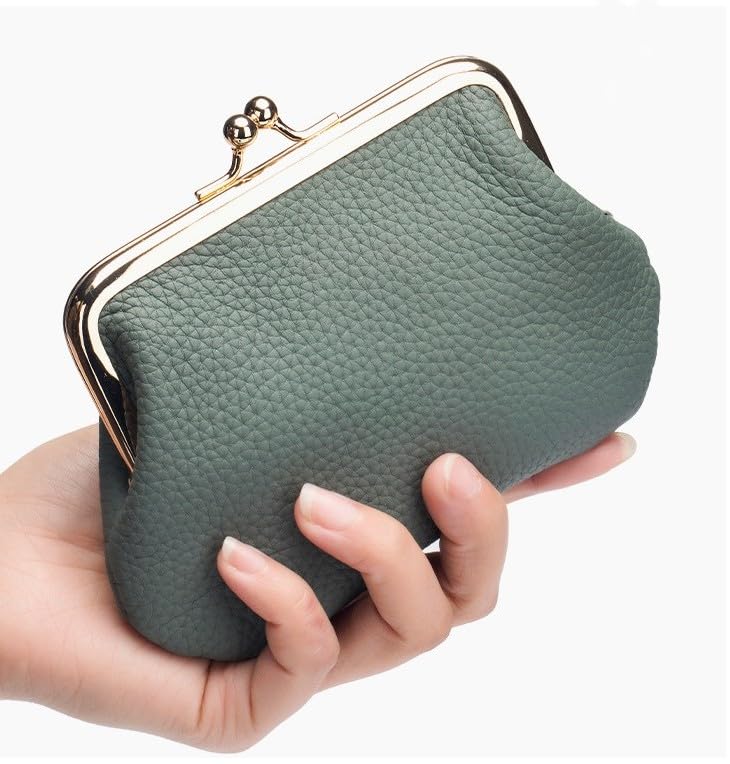 Genuine Leather Clasp Mini Wallet Retro and Modern Design in 5 Colors Smartly Organize Your and Coins Perfect Gift Make Every Day a Little Green
