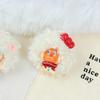 Customizable Mengli Marshmallow Doll Keychain with Curly Hair - Cute Cartoon Phone Strap & Bag Accessory Gift