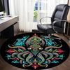 1pc Octopus Mandala Office Round Area Rug, Under Office Chairs Bedroom Living Room Home Decor, Room Deco, Available in Various Sizes