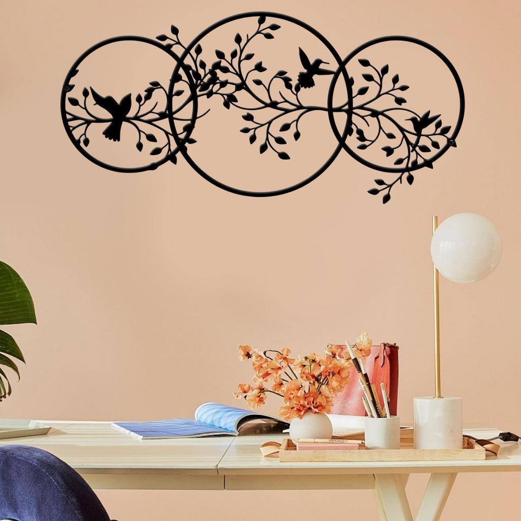 Little Bird On Branch Iron Wall Art for Bedroom & Kitchen