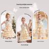 ASK JUNIOR Girls' Summer Sleeveless Princess Dress