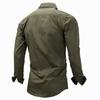 High quality Men's Slim Fit Dress Shirts Masculina Business Male Long Sleeves Army Casual Turn Down Neck Shirt