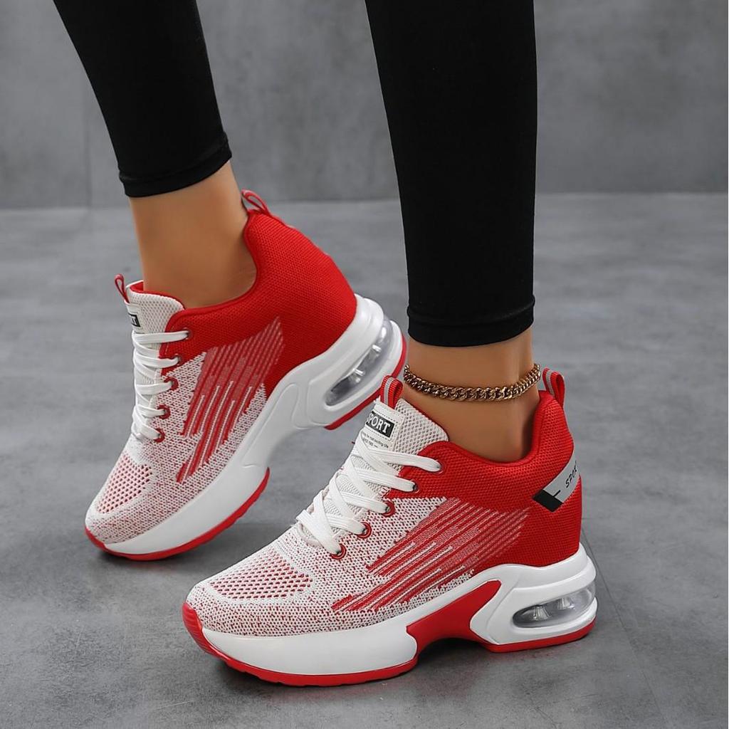 Women's Lightweight Breathable Running Shoes - Air Cushion & Shock Absorption, Soft Sole, Casual Spring/Autumn Style