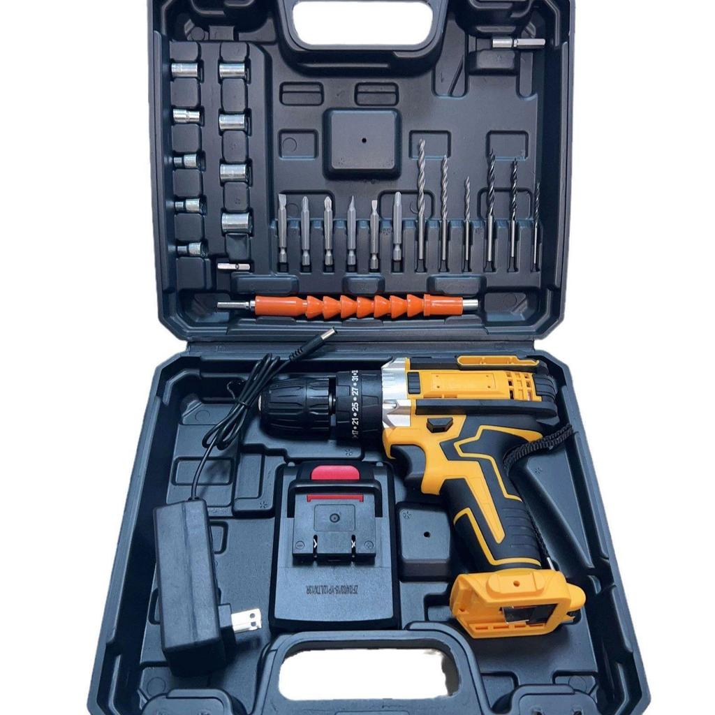 High-Power Multi-Functional Electric Drill Set with Lithium Battery Screwdriver