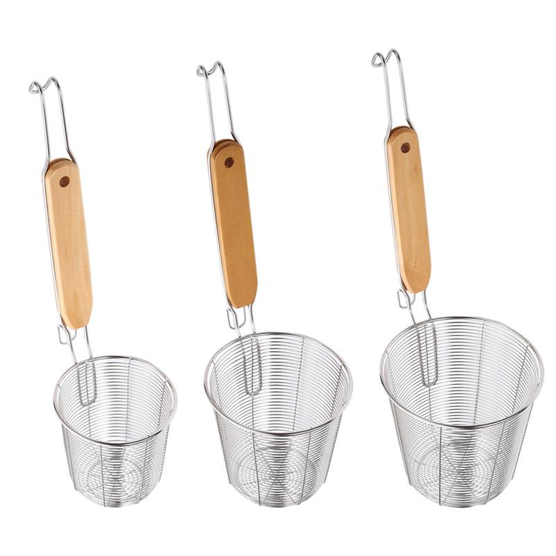 Stainless Steel Large Colander French Fries Pasta Basket Hot Pot Skimmer Strainer Drainer Oil Filter Home Cooking Utensils