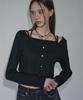 Ledeoli Halter Neck Sleeveless Cardigan Set [Black]