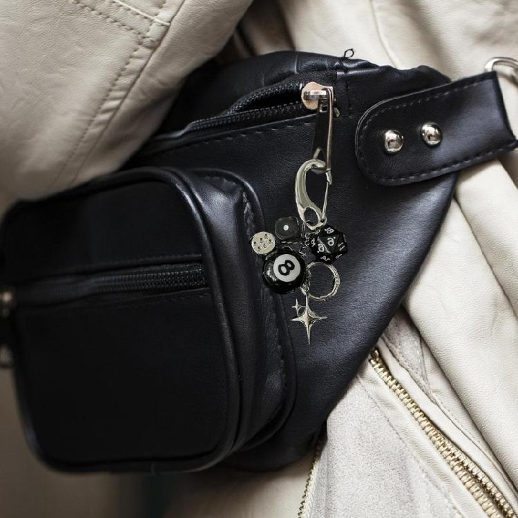 Fashionable Dices Style Phone Bag Adornment Designed For Those Who Appreciate Unique Details And Versatility