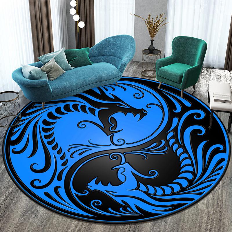 Schéma Tai Chi Bagua Kruhová podložka na koberce Malé koberečky do ložnice Koberec do umývárny Podložka pro domácí mazlíčky