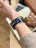 Cartoon Embroidered Denim Leather Watch Strap for Apple Watch Series 11/10/98 Ultra SE