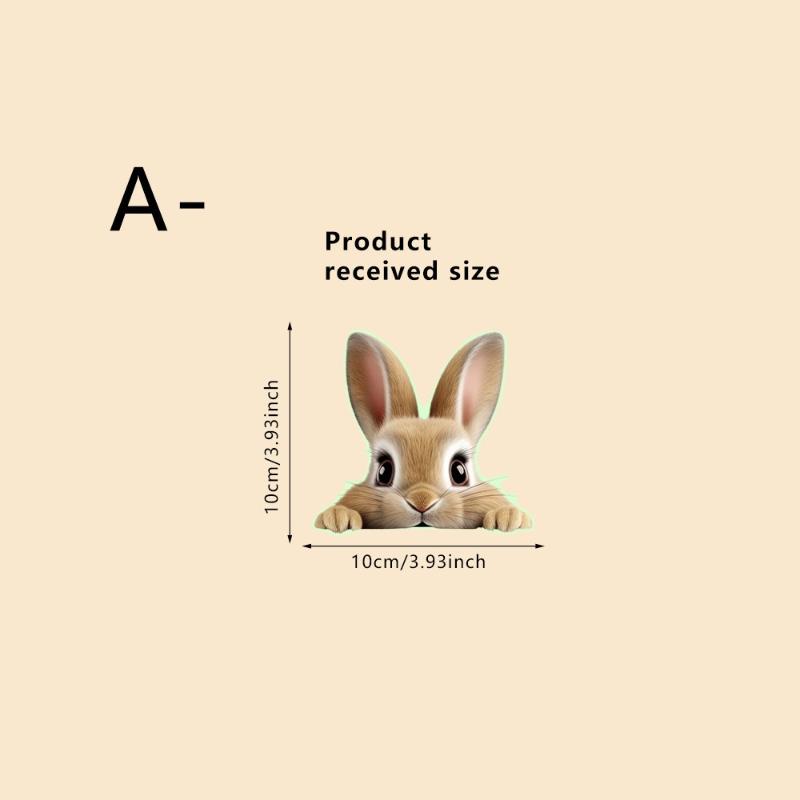 

1/4PCS Glowing Rabbit Schnauzer Tortoise Toilet Sticker Self-Adhesive Wall Sticker Switch Aticker Car Window Home Decoration