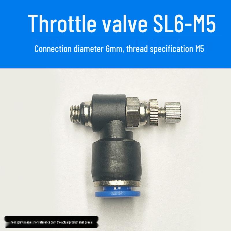Trachea Connector PC8-02 Male Thread Quick Elbow Insert Pneumatic Throttle Valve